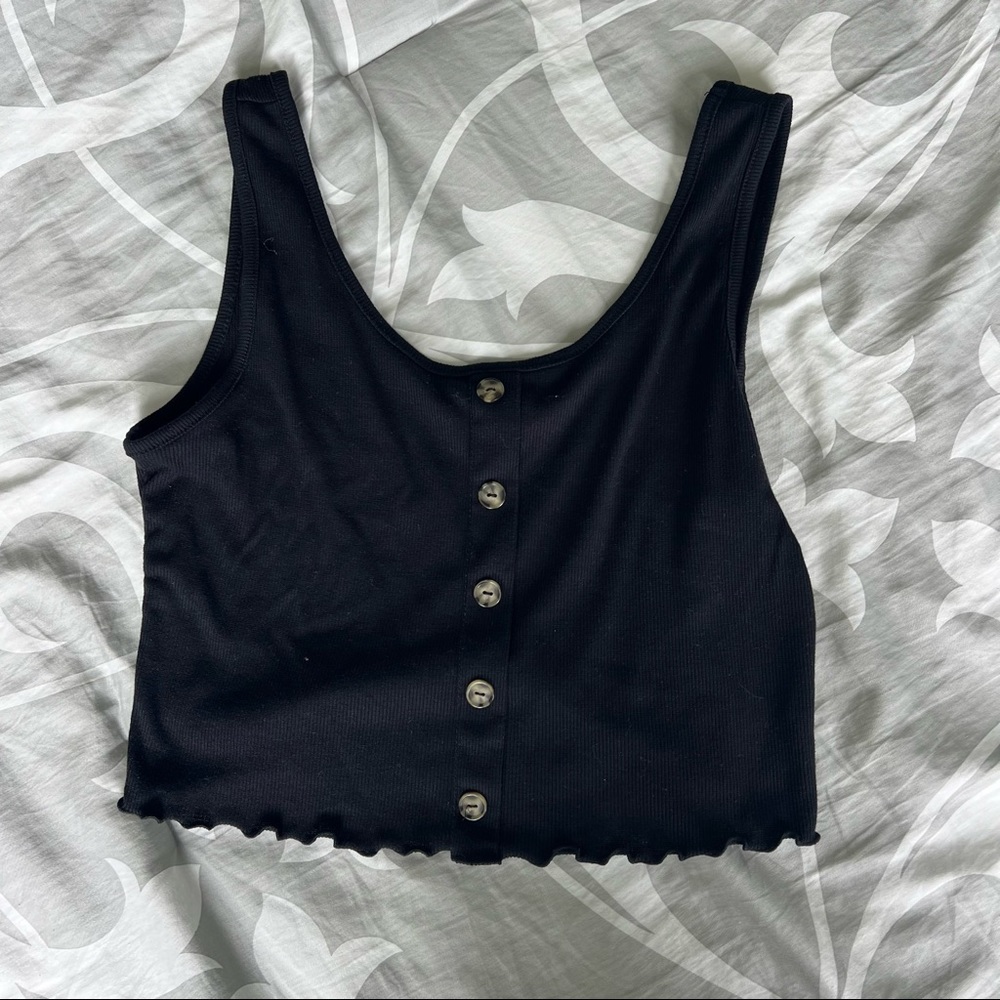 Black Cropped Tank